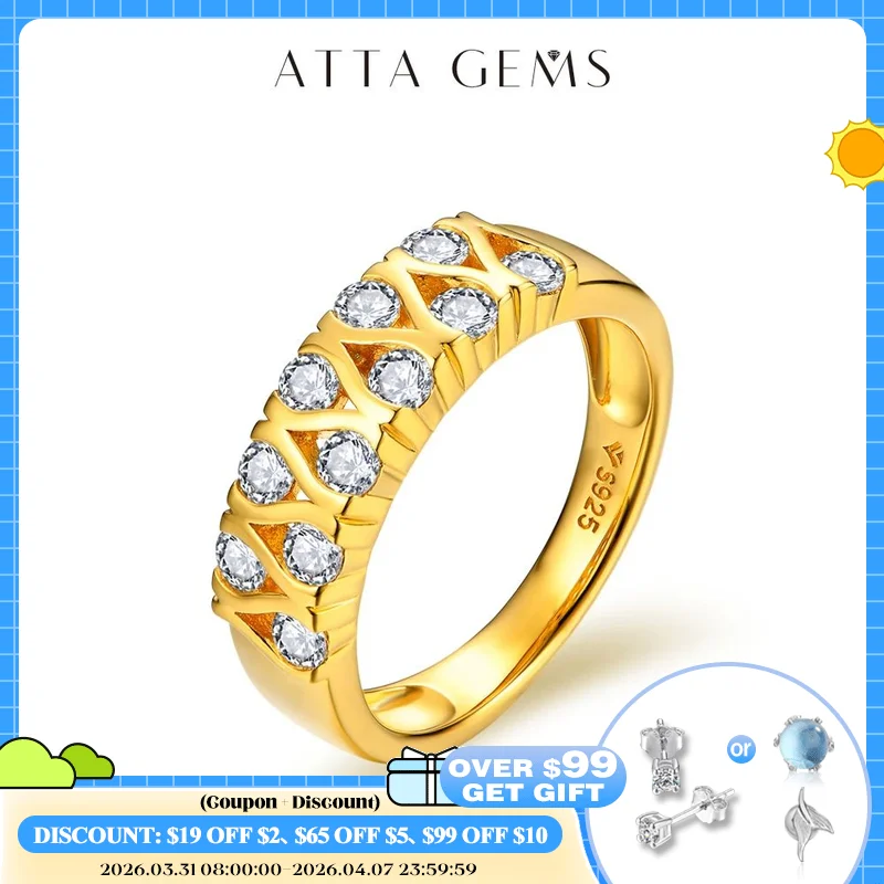 

ATTAGEMS New 0.66ct Moissanite Diamond Ring for Women D VVS1 Color S925 Sliver Engagement Wedding Band Fine Jewelry Luxury Gift
