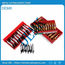 A type 172 60 degree Titanium coated center drill Metalworking center drill Chamfering Positioning CNC Mechanical lathe 10pcs