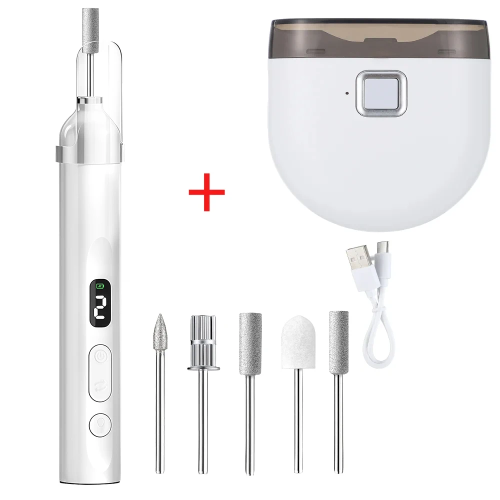 Image of Profession elle elektrische nagel bohrer polierer schleifer usb automatische nagel knipser trimmer schneider poliers chleif werkzeug für maniküre