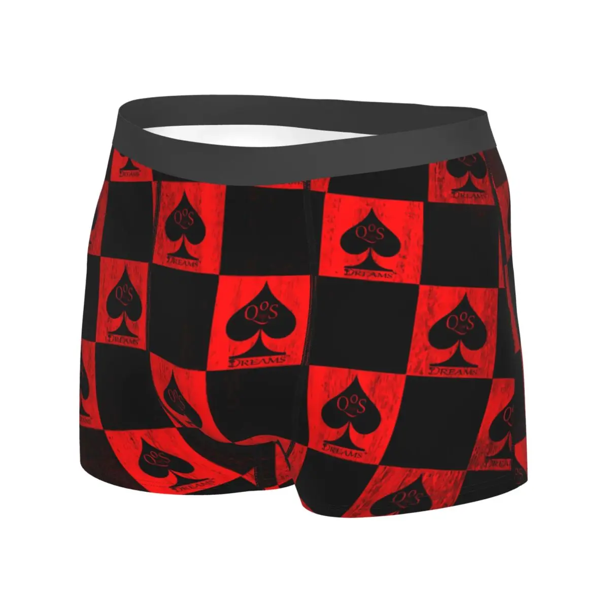 Queen Of Spades Underwear Red Checkers Printed Boxer Shorts Hot Males Panties Breathable Shorts Briefs Gift - Image 2