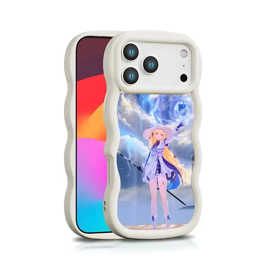 

Wuthering Waves Phoebe Wavy Edge TPU Mobile Phone Case for iPhone 17 16 15 14 13 12 11 Air Pro Max Plus Colorful Cover