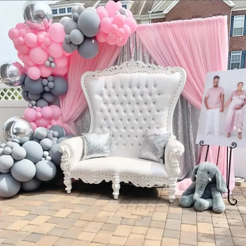 

100Pcs Balloons Arch Set Grey Pink Silver 4D Balloon Garland Birthday Party Wedding Baby Baptism Shower Balloon Kit Decoration