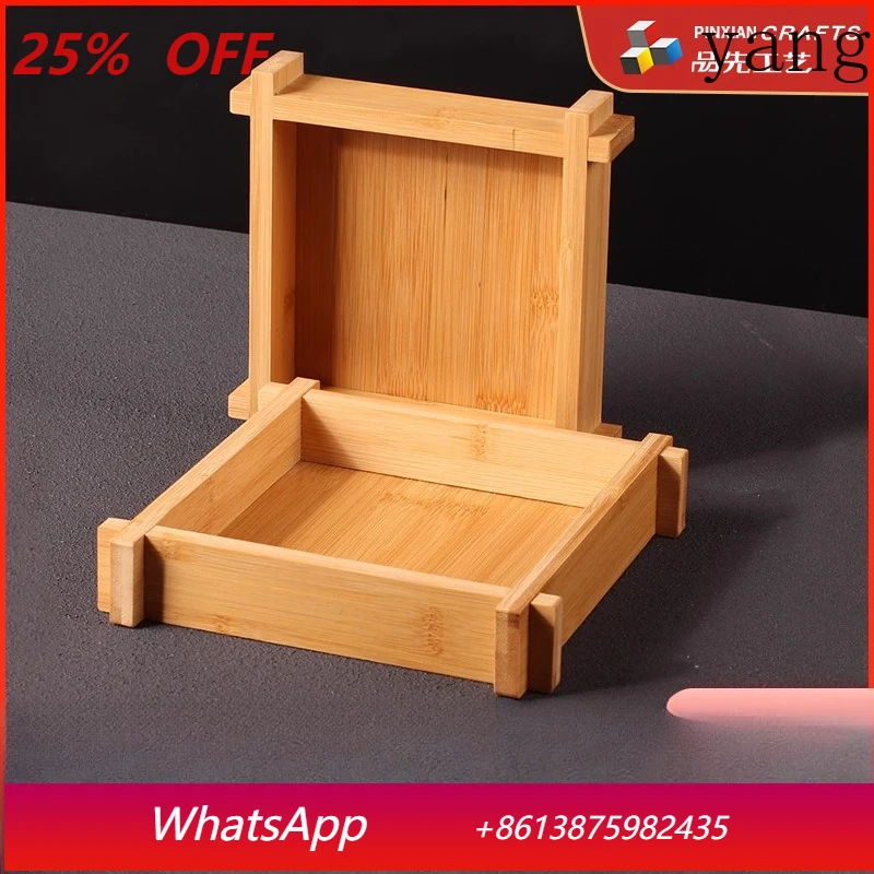 

LH snack bar square bamboo wood box tableware creative hotel commercial