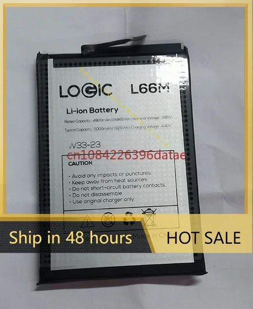 4900mAh 3.85V Battery For LOGIC L66M Mobile Phone Batterie Bateria Replace Parts