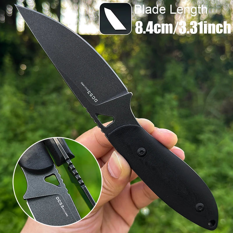 FORESAIL DC53 شفرة فولاذية سكين G10 مقبض حاد شفرة مثبتة تكتيكات التخييم الأسماك في الهواء الطلق بقاء قطع HuntingEDC سكين الفاكهة #3
