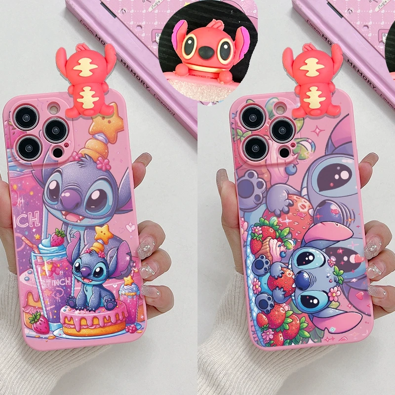 3D Stitch 3D Doll Case For VIVO V20 V29  V25 V23 V30 S1 Pro V23 25 27E V29 Lite Y21 Y51S Y53S Y33 Y27S Y56 Y75 Y77 Y72 Y30 Cover