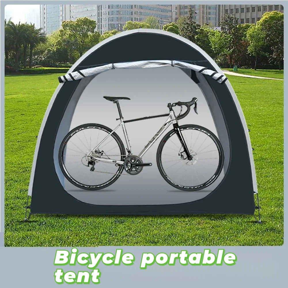 Bike Storage Shed Tent Spacious for 1-4 Bikes Portable Foldable Bicycle Sunshade Covers Shelter Waterproof Durable Bike Tent