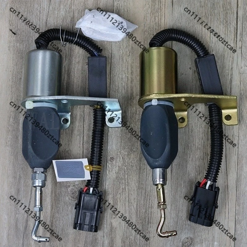 12V 24V Universal Fuel Cut Solenoid Valve Flameout Stop Electromagnet Shutdown Switch For Diesel Engine Generator