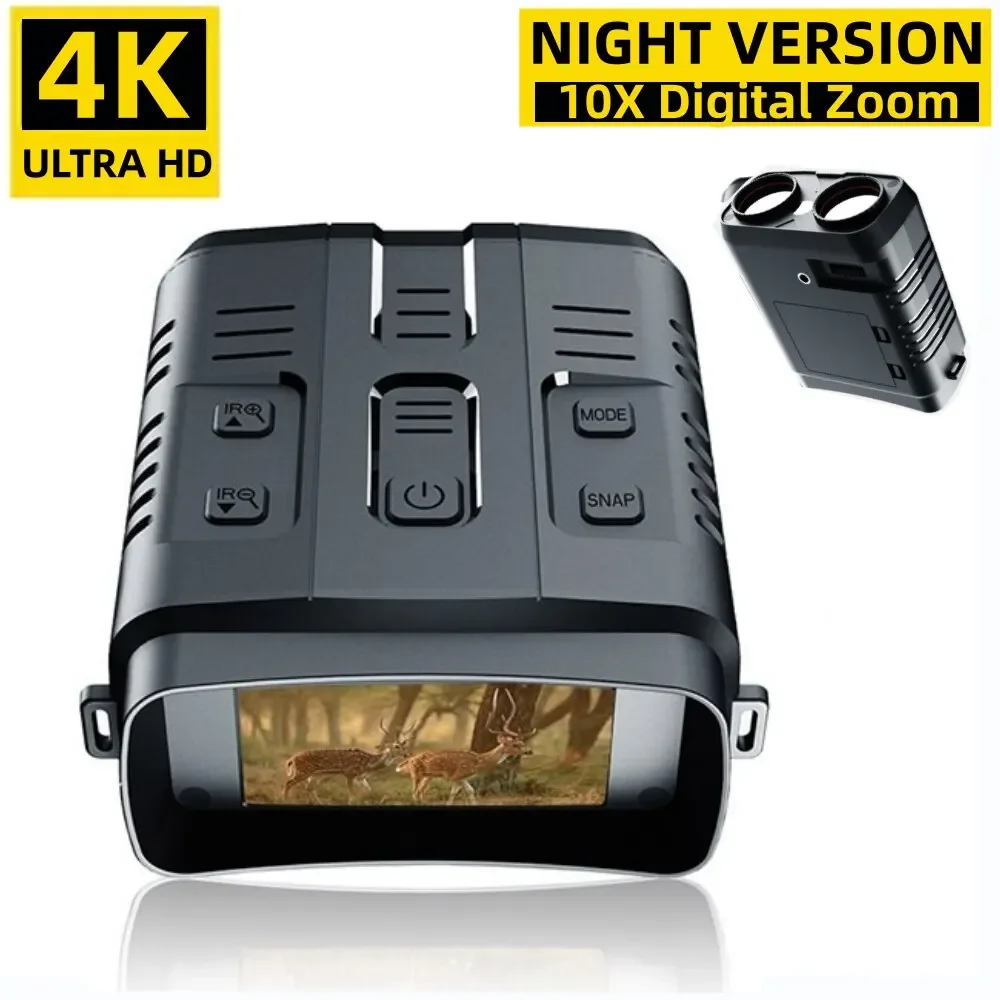 

4K Night Vision Binoculars Device 10x Digital 800m Full Dark 8W Infrared WiFi Telescope Goggles For Hunting Camping Video Record