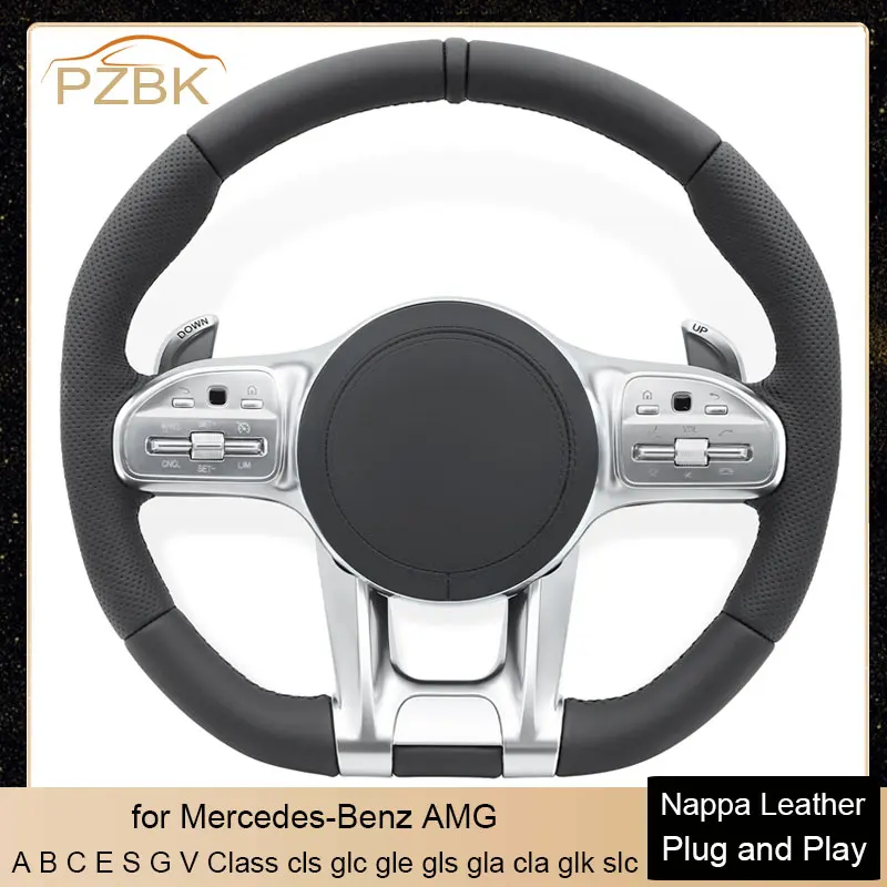 Real Nappa Leather Car Steering Wheel for Mercedes Benz AMG E63 E43 S63 S65 C200 W167 W177 W190 W205 C205 W206 W213 W217 W222