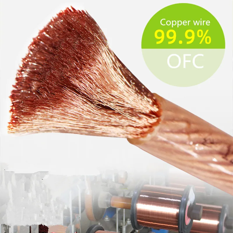 2M Oxygen-Free Copper Welding Cable 10² 16² 25² 35² Square Ground Connection For Welding Use Transparent Soft Wire