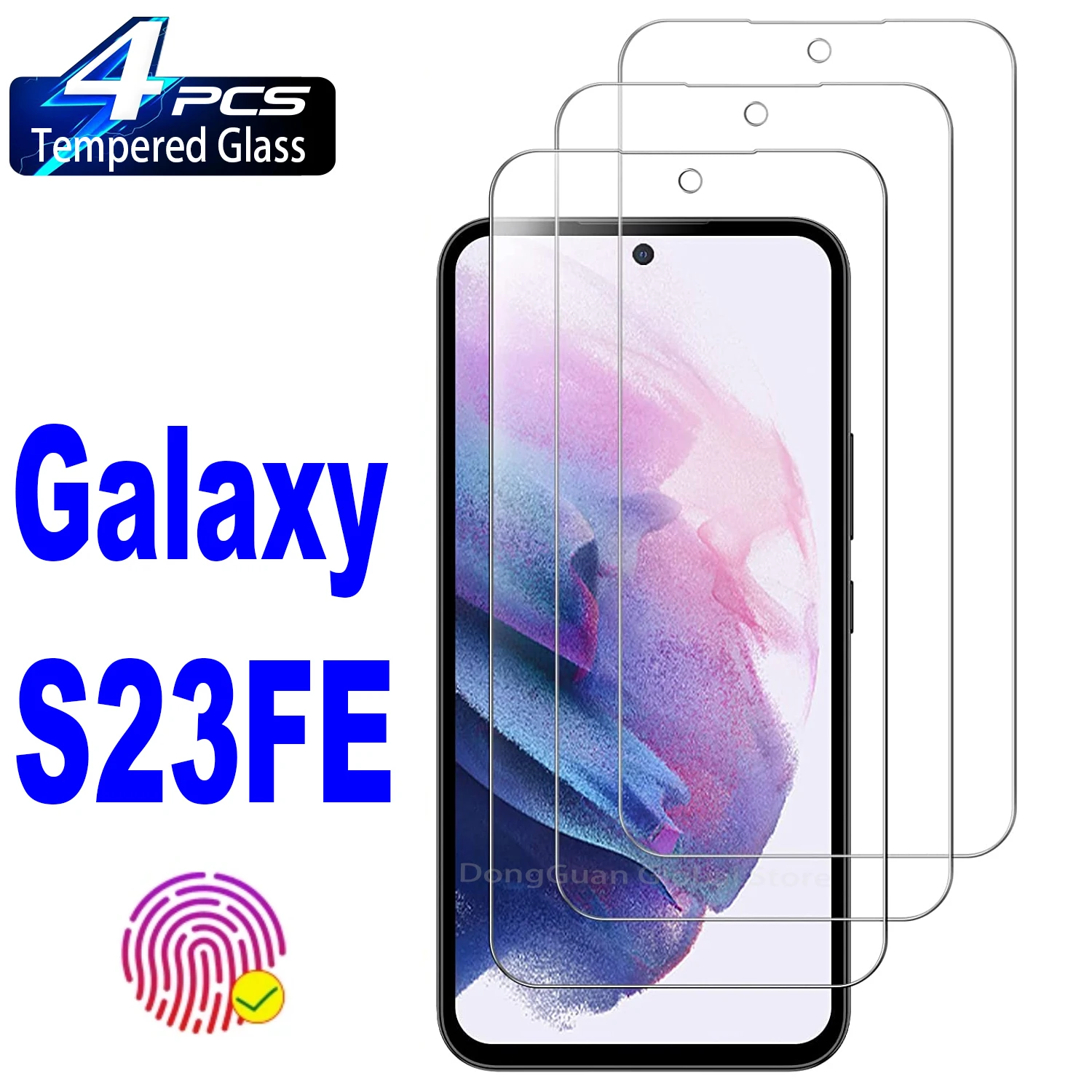 삼성 갤럭시 S23 FE 5G 스크린 보호대 강화 유리 필름, 0.2mm, 2 개, 4 개 