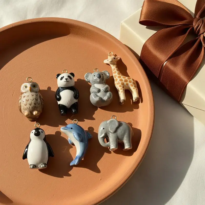 Trendige Tier-DIY-Anhänger: Niedliche Elefanten-, Eichhörnchen- und Panda-Dekorationen für Schmuckherstellung, individuelle Schlüsselanhänger und Armbänder – Detail 3