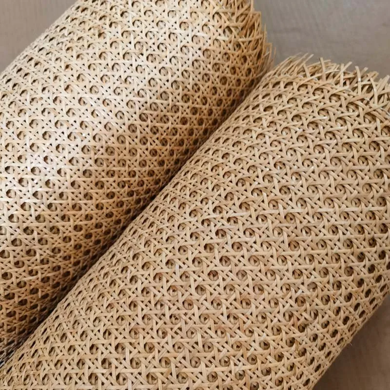 

Fashion Natural Rattan Roll Handmade Weaved Hollow Indonesian Cane Webbing Homestay Style Furniture Material Decoration Repair