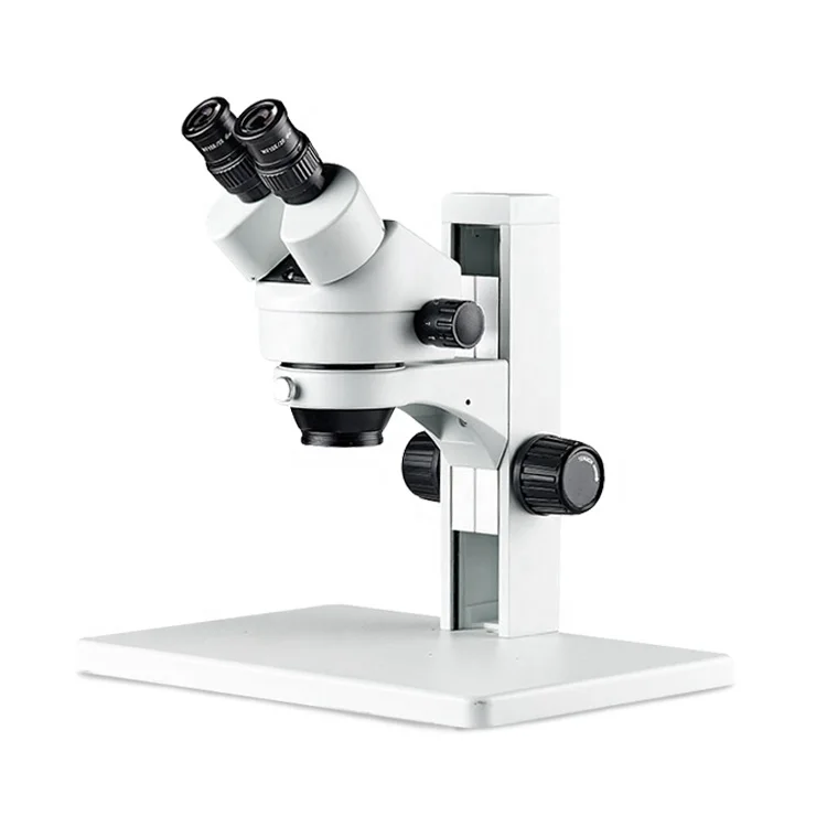 Large Base  7X-45X Stereo Microscope with LED Ring Light for Mobile Repair and Industry Checking