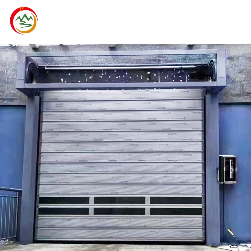 Industrial Aluminum Rapid Metal Fast Spiral Door With Radar Sensor Hard Fast Sprial Acting Roll Up Doors Rapid Metal Gate