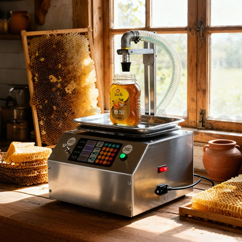 Fully Automatic Dispensing Filling Machine Commercial Small Viscous Liquid Filling Machine for Honey Sesame Sauce Edible Oil