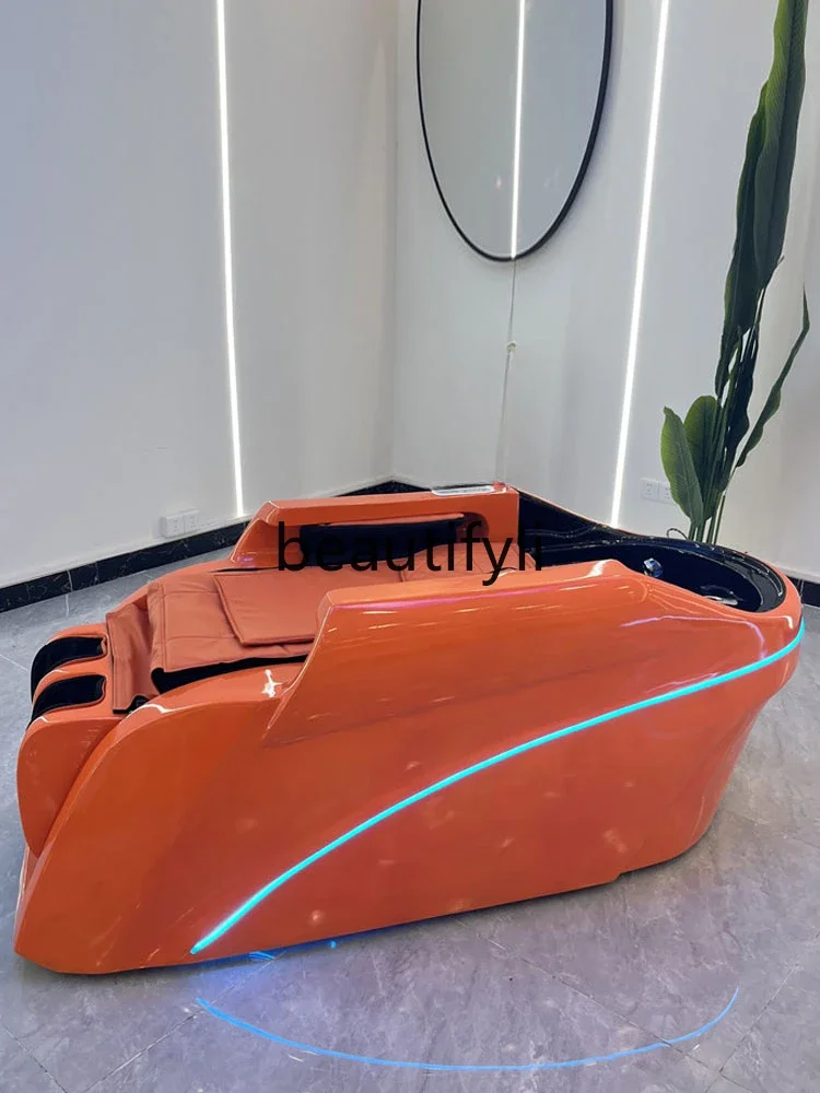 

ss D Barber shop massage bed automatic fiberglass Thai shampoo bed multi-functional water circulation fumigation