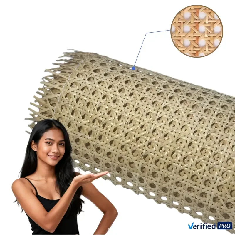 Premium Trending Rattan Webbing Cane Roll Open Mesh Design for DIY Home Garden Decor Projects