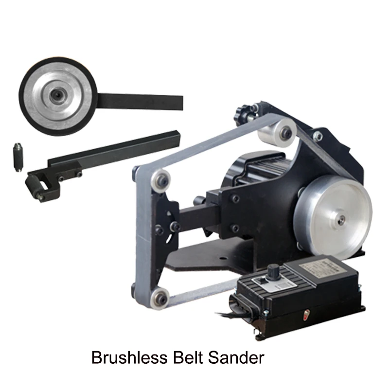 800W Industrial Grade Desktop Brushless  Belt Sander Metal Polishing Cutting Machine SD-762WS