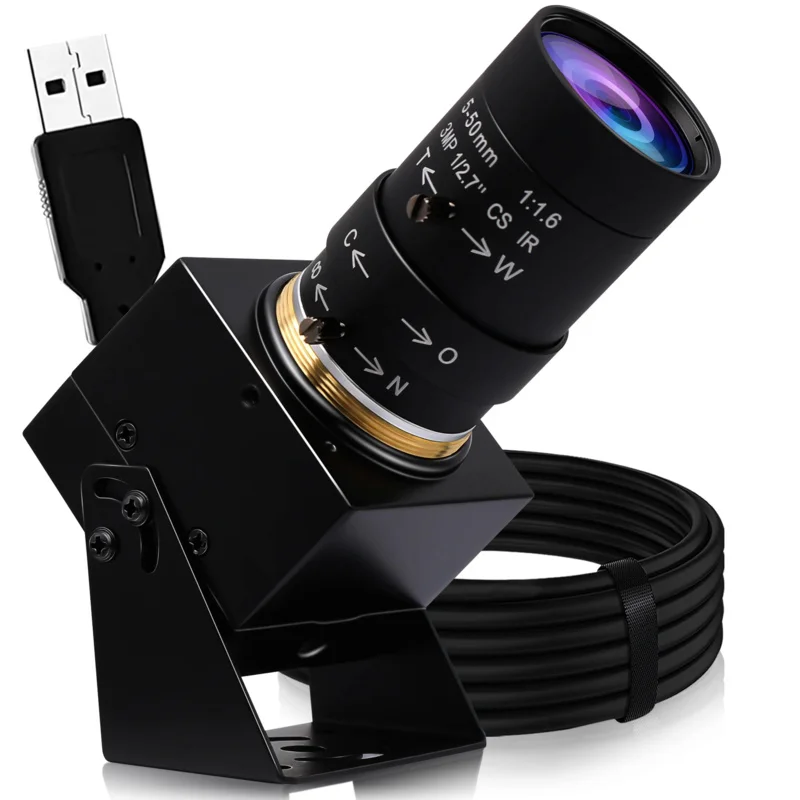 16MP USB Camera 4656*3496 CMOS IMX298 Sensor 5-50mm 10X Optic Zoom CS Lens Mini USB Webcam For Window Linux Android Mac