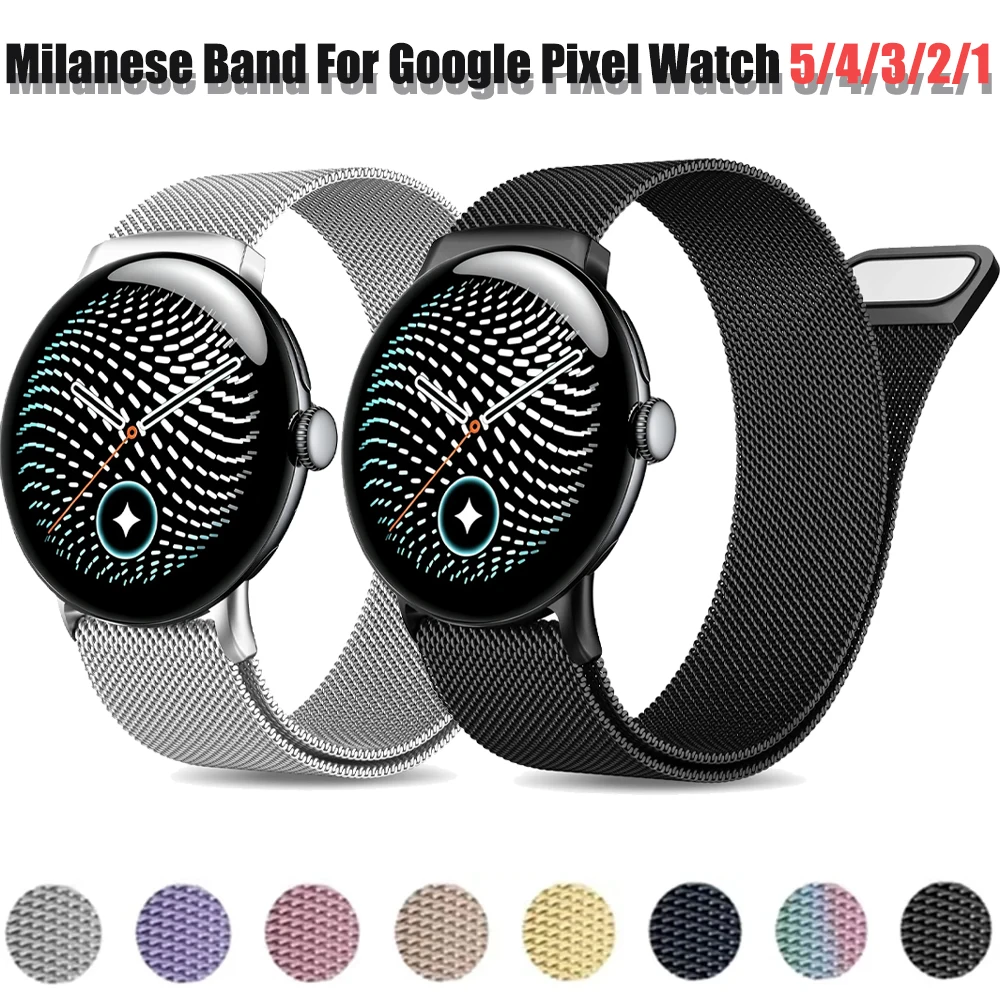 Milanese Loop Armband für Google Pixel Watch 5 4 3 45mm 41mm Magnetisches Armband für Google Pixel Watch 2 1 Band Correa