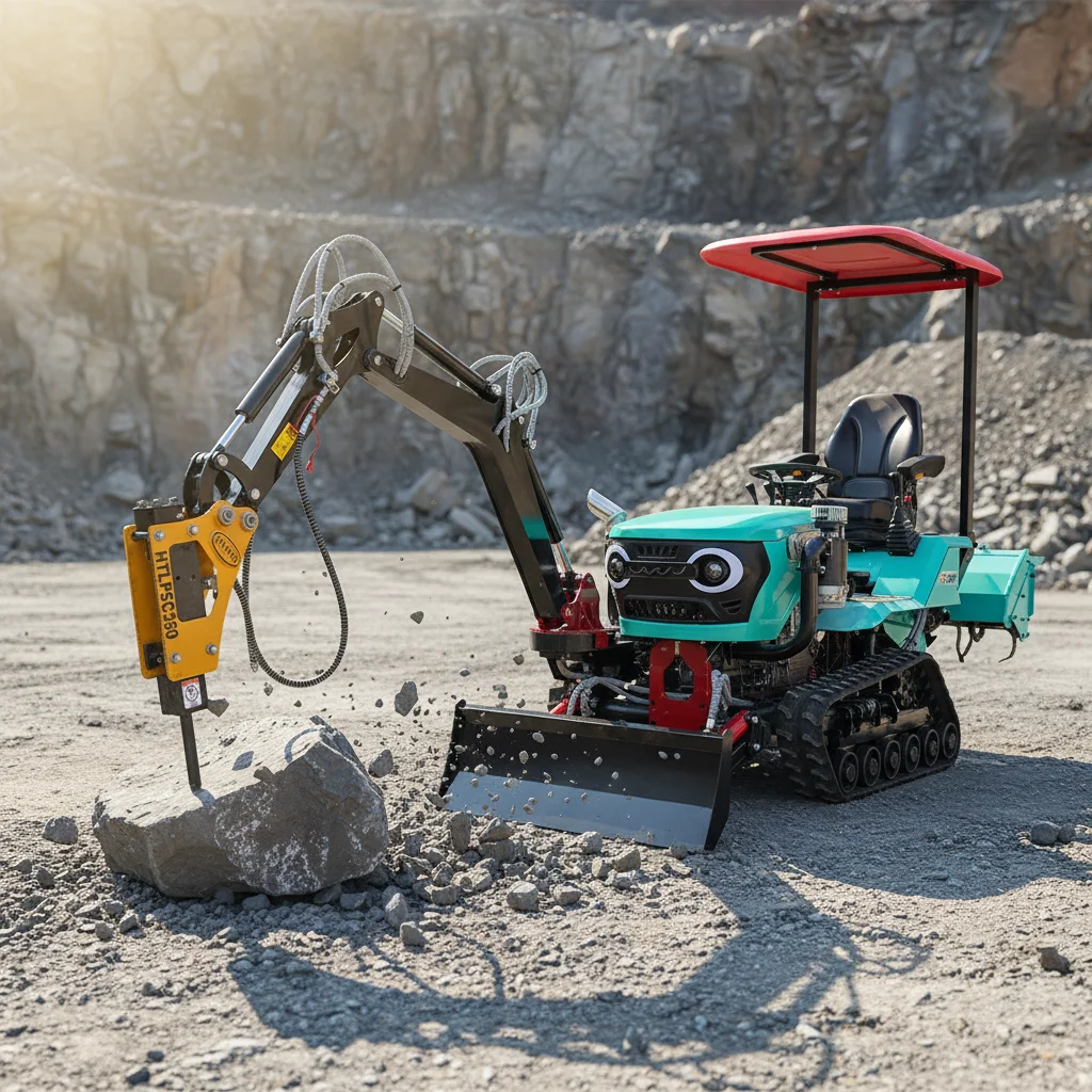 Customize Diesel Powered Crawler Tractor With Breaker Hammer Ditching Equipment