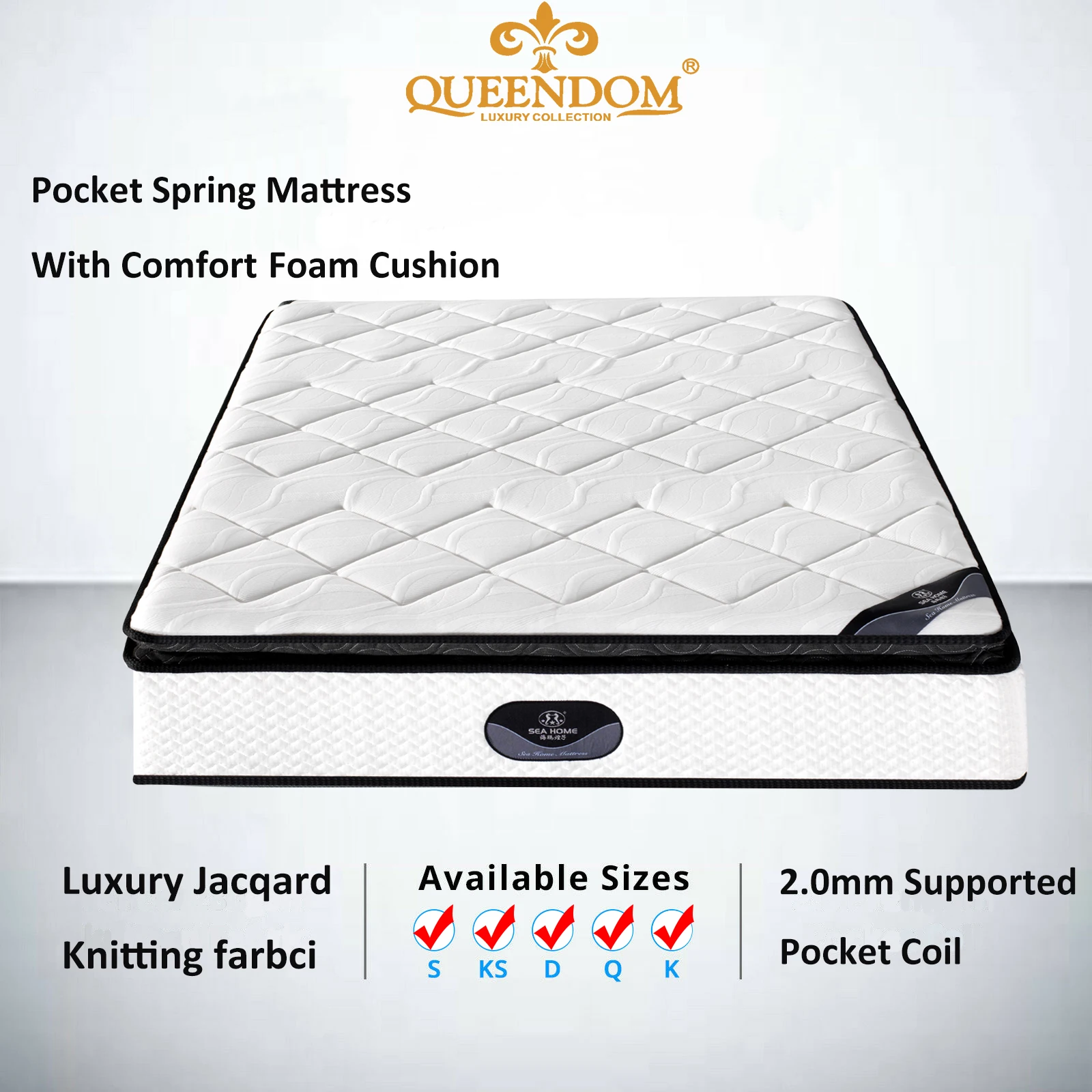 30cm Bedroom Furniture Memory Foam Latex Mattress Manufacture Supplier