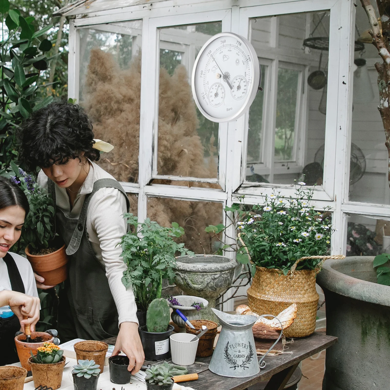 

3 In 1 Dial Thermometer Hygrometer Barometer Temperature Humidity Pressure Gauge Indoor Outdoor Instrument