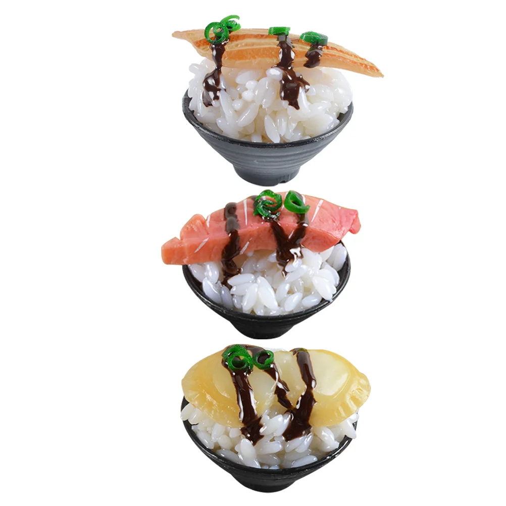 3-delige andere gesimuleerde voedselsimulatie Sushi Kind Kinderspeelgoed Pvc Pretend Restaurant Speelset