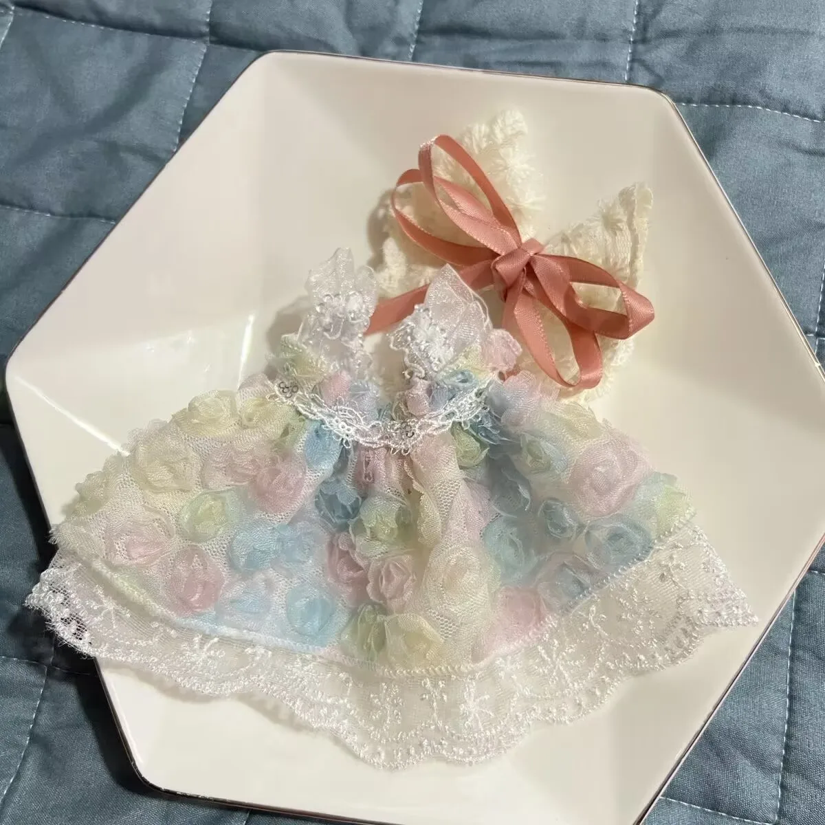 

Baby dress, cotton doll dress, pancake 15cm, 20cm princess dress, doll dress