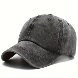 Men Women Unisex Baseball Cap Adjustable Solid Color Casual Hat Stretchy Fabric for Sports Secure Drawstring Closure Dad Hat