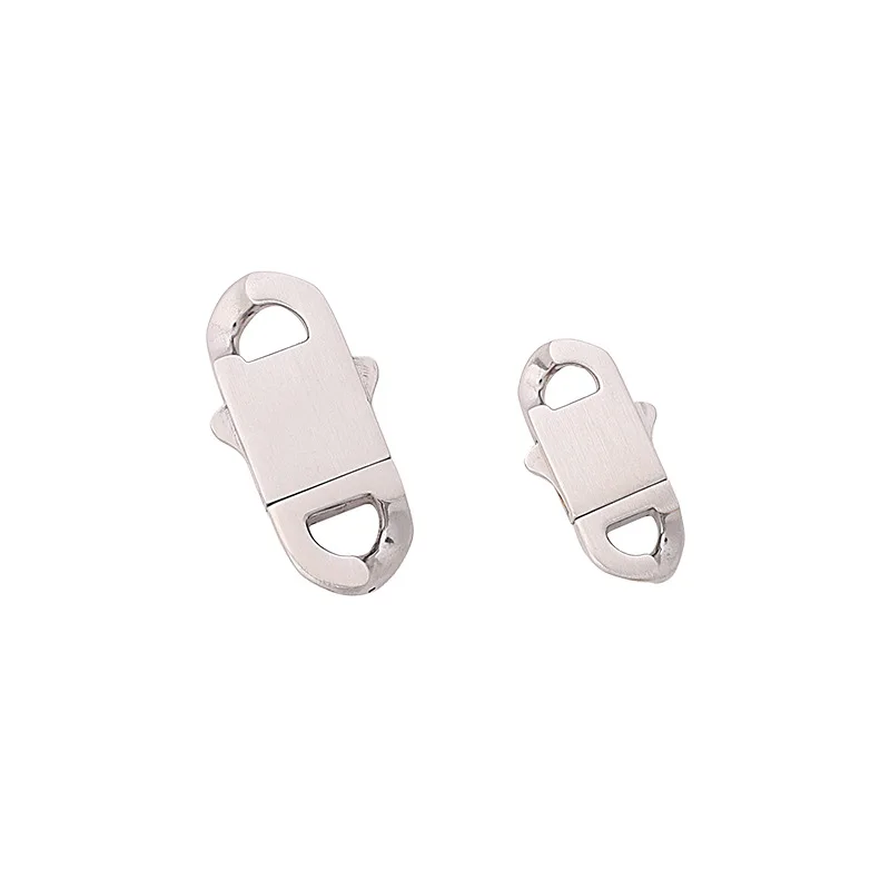 Stainless Steel Spring Clasps Lobster Clasp for Cuba Hiphop Chain Bracelet and Necklace Buckle Jewelry Making Accessories - view 4