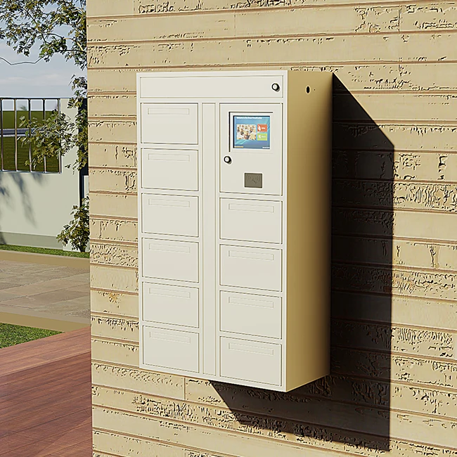 Waterproof Drop Box Apartment Standing Mailbox Metal Outdoor Versatile Use Parcel  Keys Storage by network smart locker