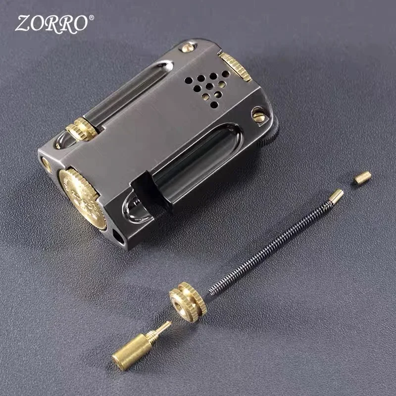 ZORRO 546 Creative Double Grinding Wheel Kerosene Lighter Torch Old-fashioned Retro Windproof Lighter Men\'s Small Gift