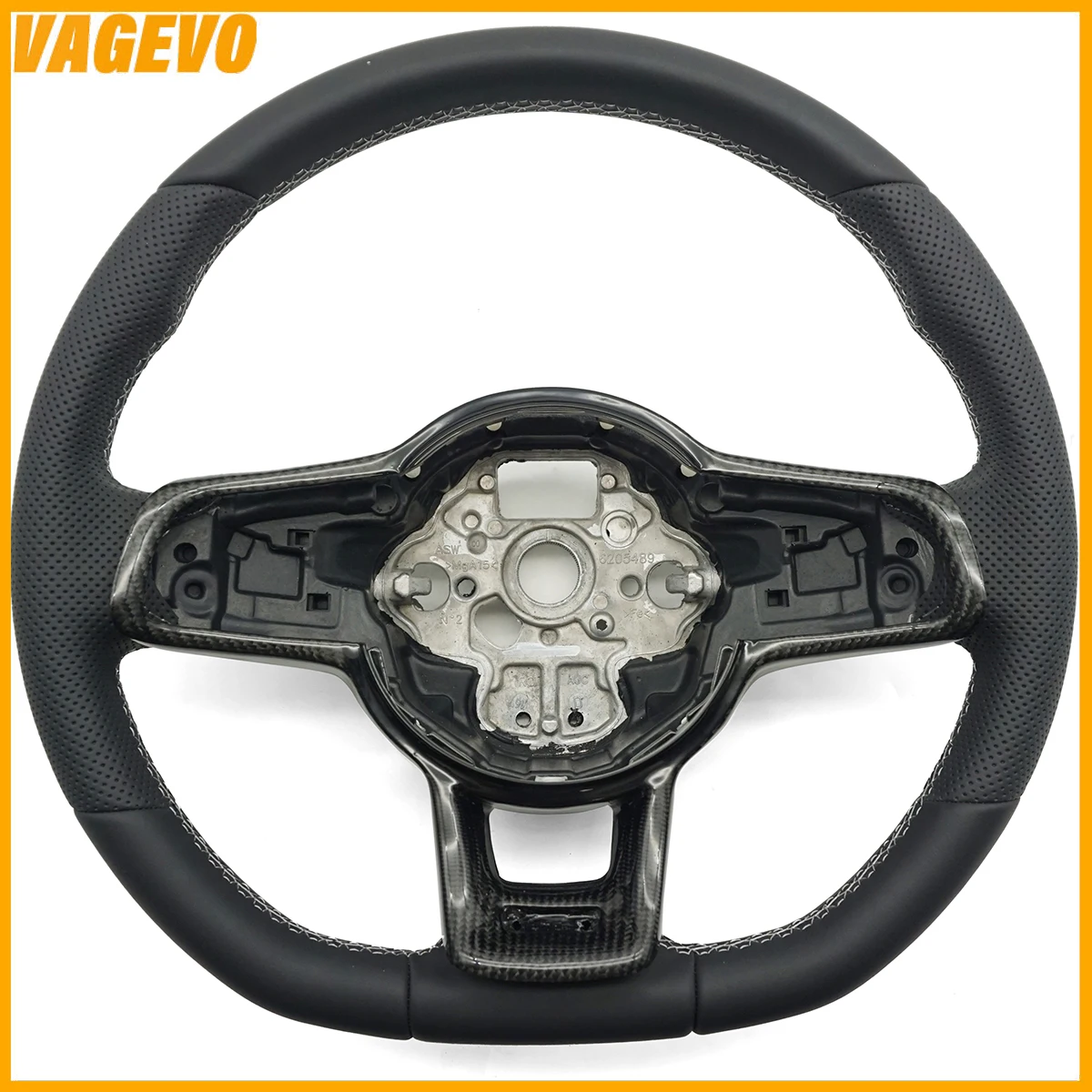 Suitable for VW Golf 7 MK7 R GTI GTS GTE GTD steering wheel with carbon fiber frame and Shift Paddles, Car Accessories