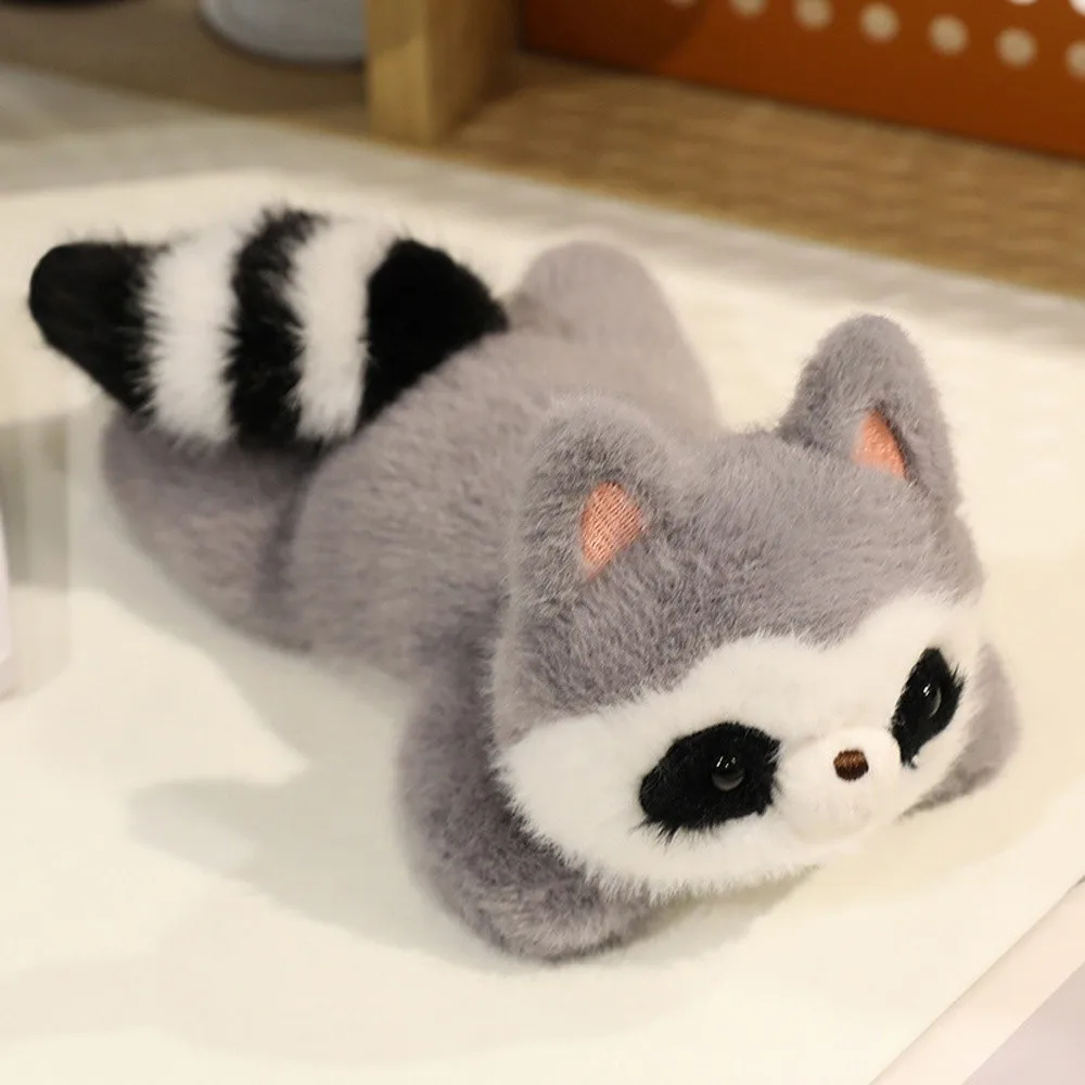 Presente de aniversário almofada de pulso animais sentados animais de estimação guaxinim dos desenhos animados boneca de pelúcia crianças