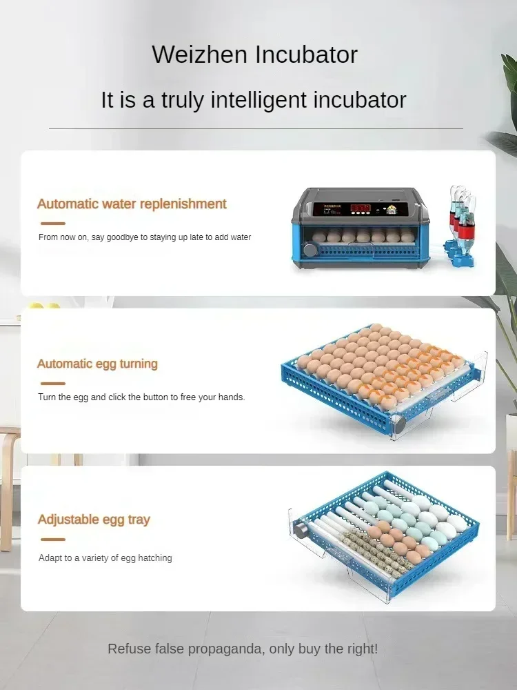 2026 256-500 Capacity Egg Incuator Fully Automatic Dual Power Hatching Machine Chick Roller Automatic Temperature Humidity Cont