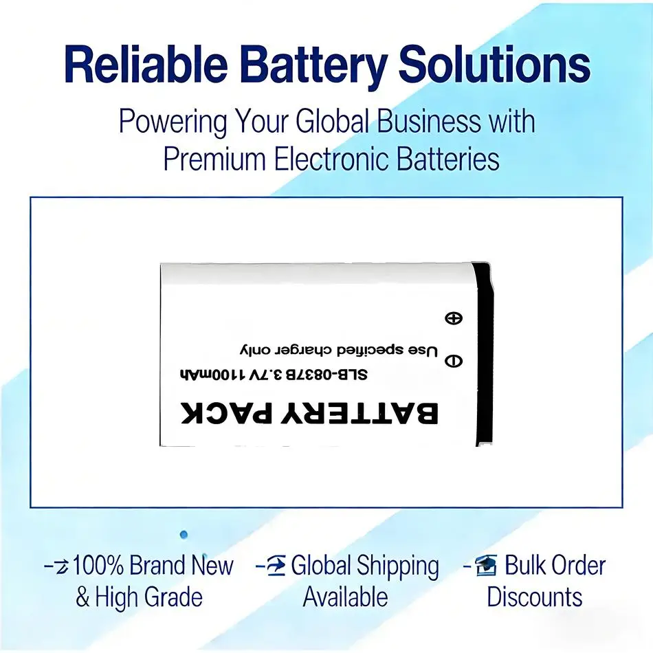 1100mAh For Samsung Digimax NV8 NV10 NV15 NV20 L83T L70 L201 L301 Premium Replacement Slb-0837B Camera Battery