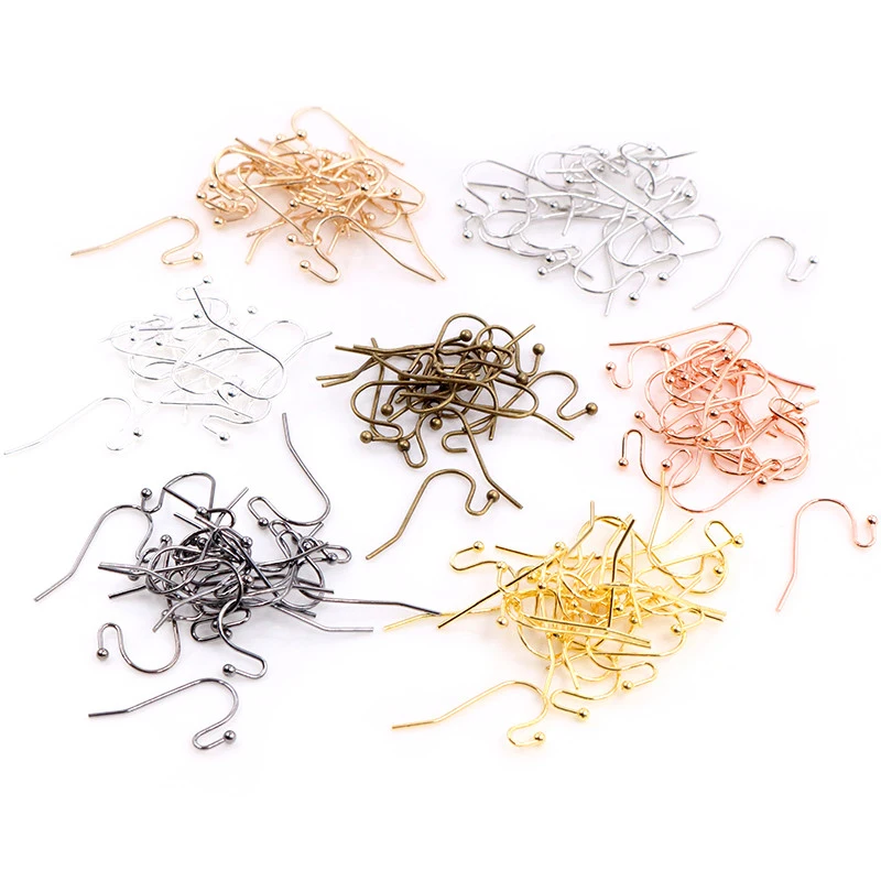 100 sztuk/partia 21x16mm DIY kolczyki ustalenia kolczyki zatrzaski haki armatura DIY tworzenia biżuterii akcesoria mosiądz hak... — zdjęcie 3