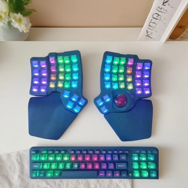 

Charybdis 4x6 Split Keyboard Kit Wired/Bluetooth RGB Hotswap Gaming ZMK Mini Keyboard Choc V2 Switch Accessories Free Shipping
