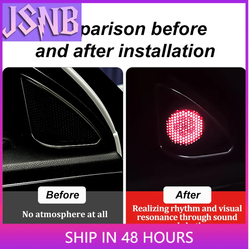 New LINNUNU Car tweeter music ambient light for Geely Cityray Tweeter HiFi Music Stereo Horn Atmosphere light Decor Refit Boyue