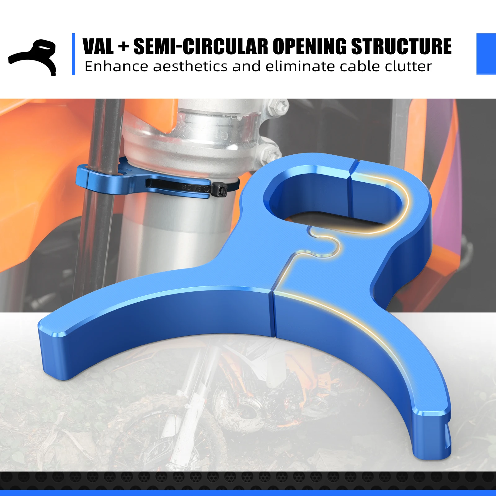 For Husqvarna TE 300 TE 250 FE 250 FE 350 FE 450 2014-2026 For KTM EXC 300 GasGas EC 300 Front Brake Hose Line Guide Clamp