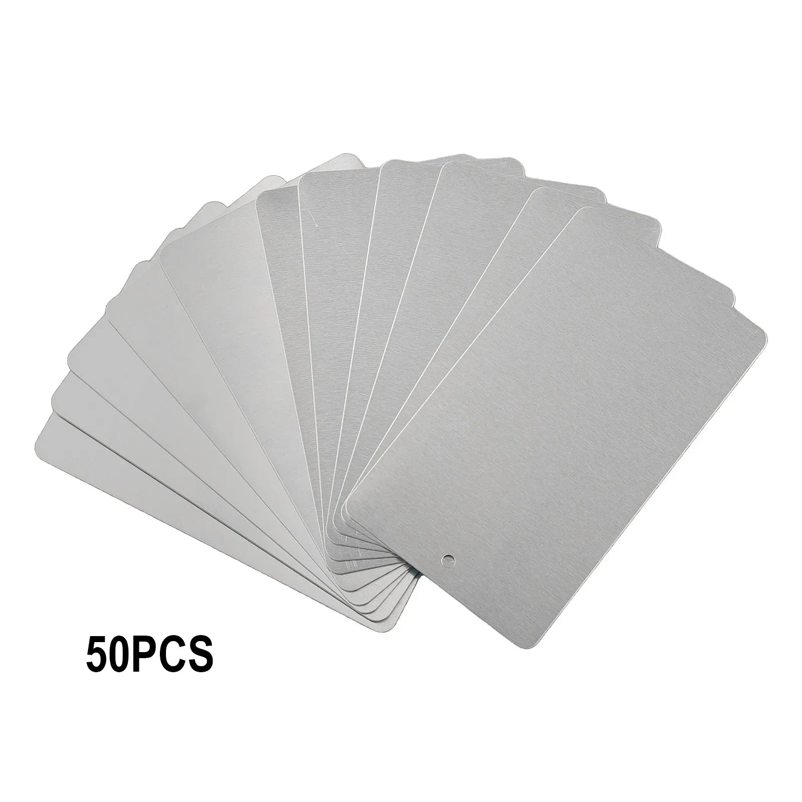 50Pcs Silver Aluminum Plant Labels 3.15x1.8 Inch Metal Tree Tags For Garden Flower Pot Identification And Greenhouse Nursery Mar