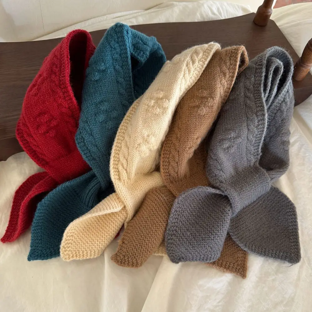 

Fashion Simple Warm Kids Winter Scarf Soft Korean Knitted Scarf Thick Cute Neck Warmer Baby Boys Girls