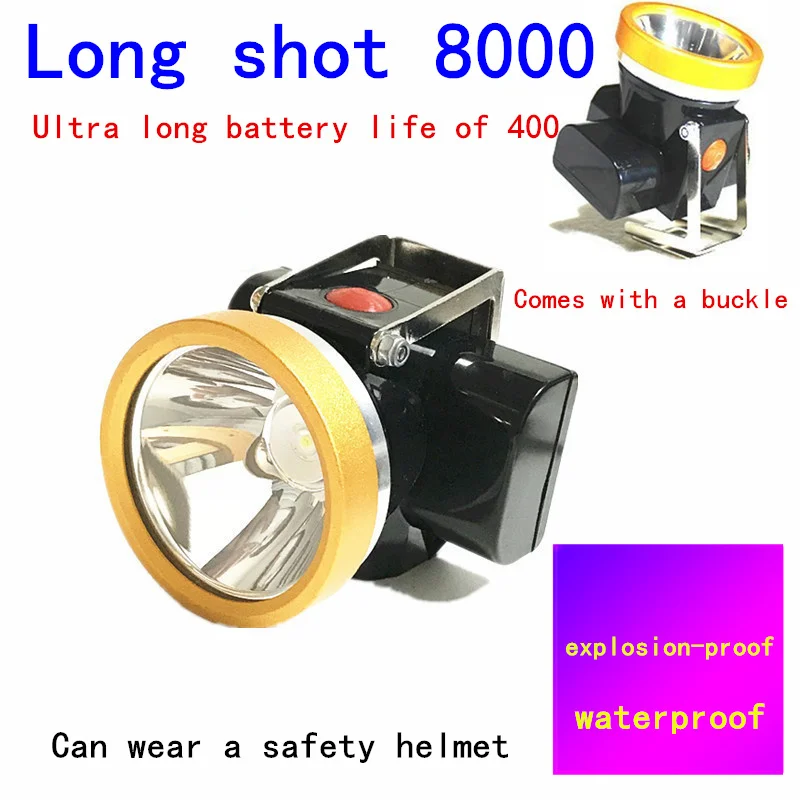 Madenci Kömür Madeni Akülü Led İnşaat Operasyonu Şarj Edilebilir Kask Işığı Emniyet Kaskı Işığı El Feneri Çalışma Farı Siyah