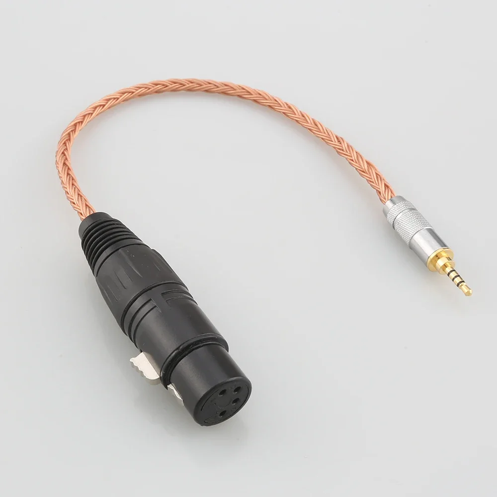 16-core OCC 2,5 mm Trrs gebalanceerde mannelijke naar 4-pins XLR vrouwelijke hoofdtelefoonadapter voor Astell & Kern AK240 AK380 AK320 onkyo DP-X1 FIIO