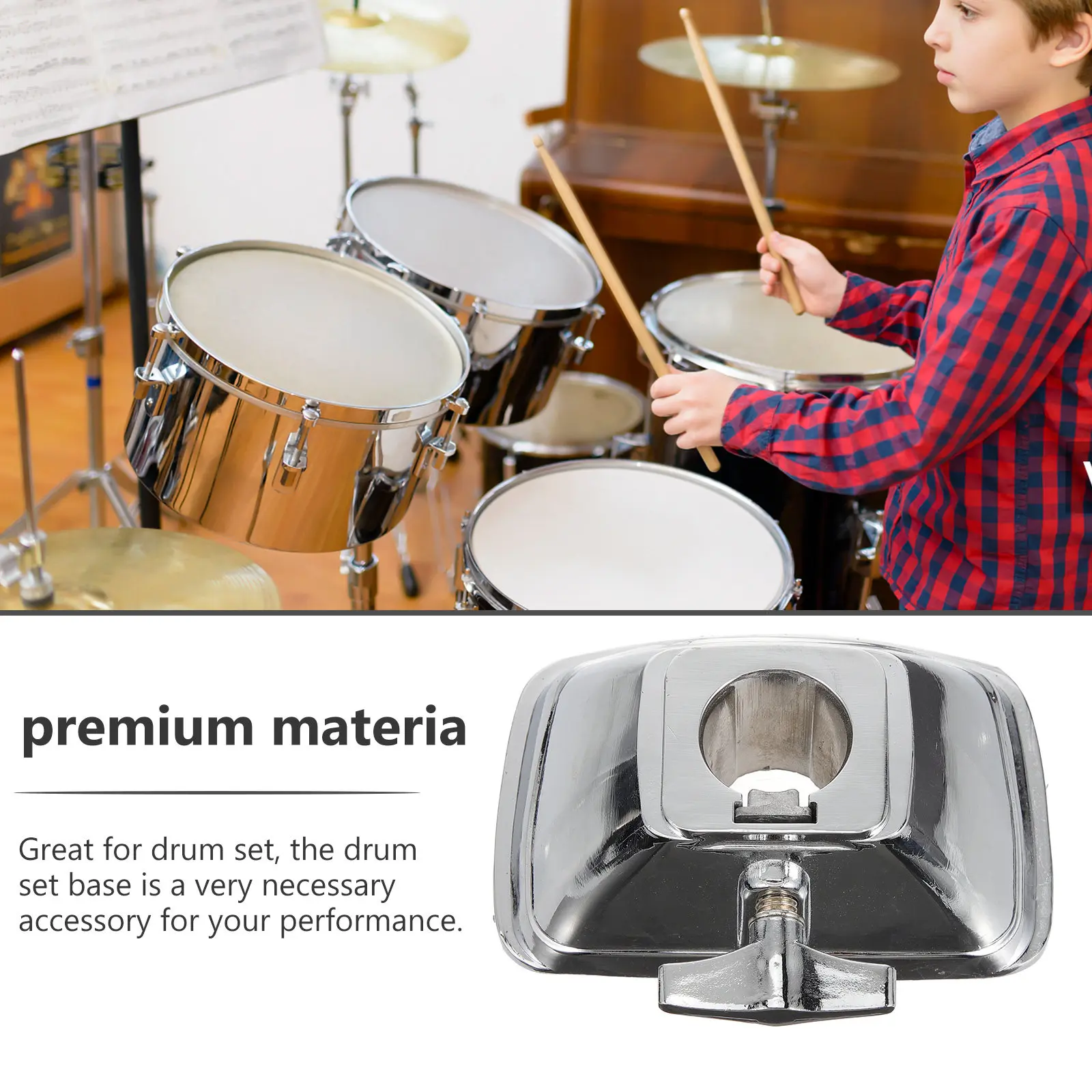 

1 комплект металлических оснований для барабанной установки, прочная износостойкая сменная деталь, аксессуар для барабанной установки, запасная часть для барабанов