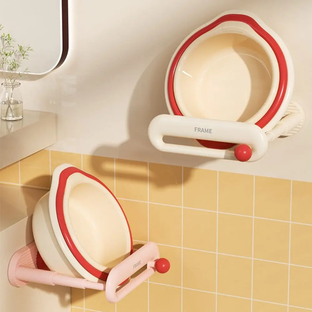 

Adjustable Telescopic Washbasin Rack Save Space Foldable Bathroom Storage Rack Wall Mounted Plastic Bathroom Basin Holder