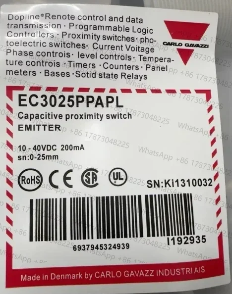 EC3025PPAPL  Original  CARLO GAVAZZI Capacitive Proximity Switch Sensor